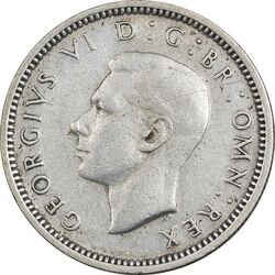 سکه 6 پنس 1944 جرج ششم - EF40 - انگلستان
