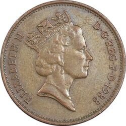 سکه 2 پنس 1988 الیزابت دوم - EF45 - انگلستان
