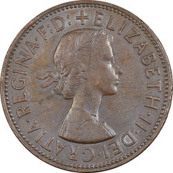 سکه 1 پنی 1967 الیزابت دوم - AU55 - انگلستان