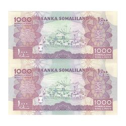 اسکناس 1000 شیلینگ 2014 جمهوری - جفت - UNC63 - سومالی لند