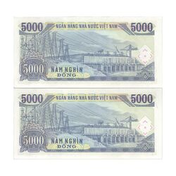 اسکناس 5000 دانگ 1991 جمهوری سوسیالیستی - جفت - UNC63 - ویتنام