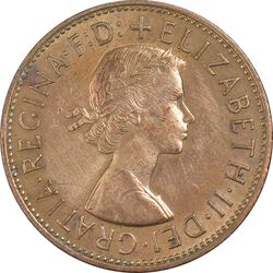 سکه 1 پنی 1967 الیزابت دوم - EF45 - انگلستان