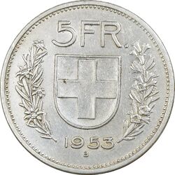سکه 5 فرانک 1953 دولت فدرال - EF45 - سوئیس