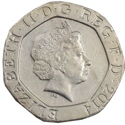سکه 20 پنس 2014 الیزابت دوم - EF45 - انگلستان