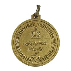 مدال برنز تربیت بدنی و فدراسیون کشتی کشور (طلایی) - EF - محمد رضا شاه