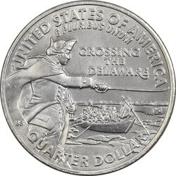 سکه کوارتر دلار 2021D (عبور از دلاویر) - MS61 - آمریکا