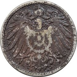 سکه 5 فینیگ 1900A ویلهلم دوم - VF30 - آلمان