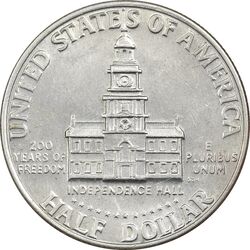 سکه نیم دلار 1976D جشن دویست سالگی کندی - AU58 - آمریکا