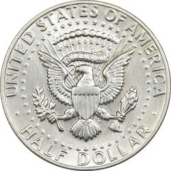 سکه نیم دلار 1971 کندی - AU50 - آمریکا
