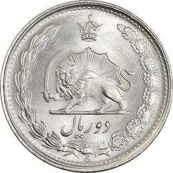 سکه 2 ریال 1354 - MS63 - محمد رضا شاه
