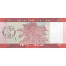 اسکناس 50 دلار 2016 جمهوری - تک - UNC63 - لیبریا