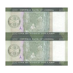 اسکناس 100 دلار 2016 جمهوری - جفت - UNC64 - لیبریا