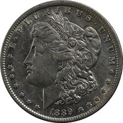 سکه یک دلار 1889 - O - مورگان - MS61 - آمریکا