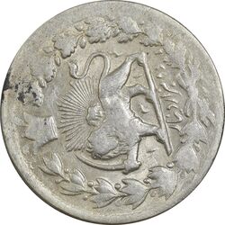 سکه 2000 دینار 1314 خطی (یک تاج) - EF45 - مظفرالدین شاه
