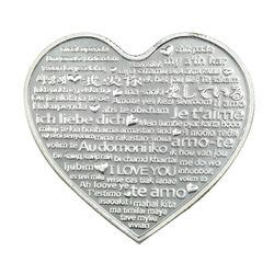 مدال هدیه ازدواج - طرح قلب - نقره ای - UNC