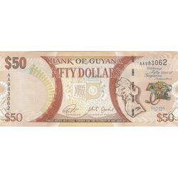 اسکناس 50 دلار 2016 جمهوری - تک - UNC63 - گویان