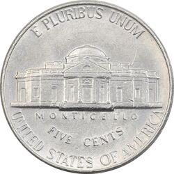 سکه 5 سنت 1990D جفرسون - EF45 - آمریکا