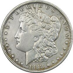 سکه یک دلار 1888 مورگان - EF40 - آمریکا