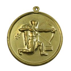 مدال برنز قهرمانی تیراندازی - طلایی - AU - محمد رضا شاه