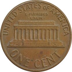 سکه 1 سنت 1975D لینکلن - EF - آمریکا