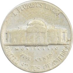 سکه 5 سنت 1964D جفرسون - VF30 - آمریکا