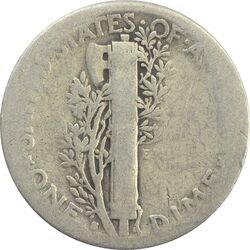 سکه 1 دایم 1916S مرکوری - F - آمریکا