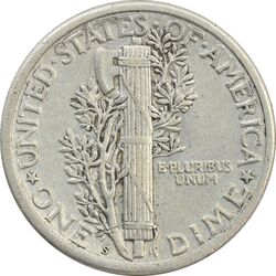سکه 1 دایم 1917S مرکوری - EF40 - آمریکا