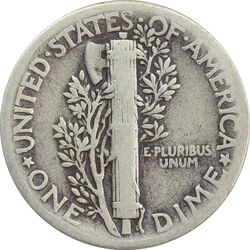 سکه 1 دایم 1936 مرکوری - VF20 - آمریکا