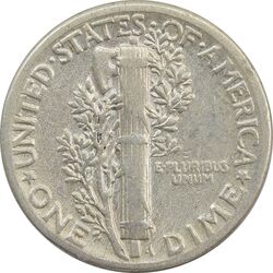 سکه 1 دایم 1943 مرکوری - VF30 - آمریکا