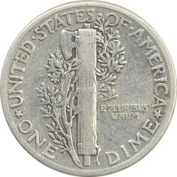سکه 1 دایم 1944 مرکوری - VF30 - آمریکا