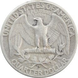 سکه کوارتر دلار 1936S واشنگتن - VF30 - آمریکا