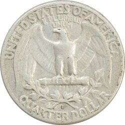 سکه کوارتر دلار 1951D واشنگتن - VF35 - آمریکا