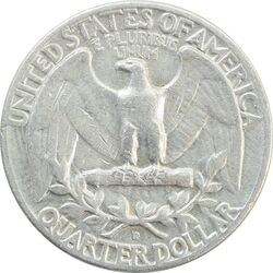 سکه کوارتر دلار 1953D واشنگتن - VF25 - آمریکا