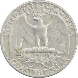 سکه کوارتر دلار 1966 واشنگتن - VF35 - آمریکا