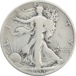 سکه نیم دلار 1944S نماد آزادی - VF25 - آمریکا