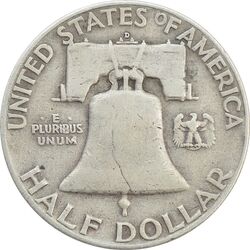 سکه نیم دلار 1952D فرانکلین - VF30 - آمریکا