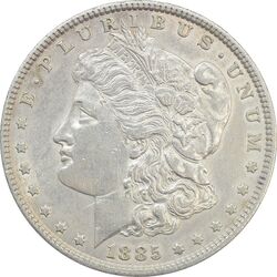 سکه یک دلار 1885 مورگان - EF45 - آمریکا