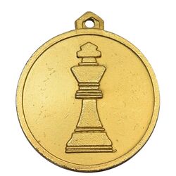 مدال آویز ورزشی طلا شطرنج ناشنوایان - UNC - محمد رضا شاه