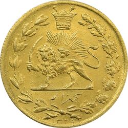 سکه طلا 5000 دینار 1329 خطی - MS64 - احمد شاه