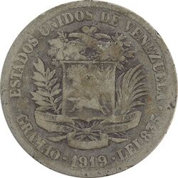 سکه 2 بولیوار 1919 - VF20 - ونزوئلا