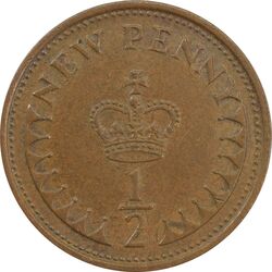 سکه 1/2 پنی 1974 الیزابت دوم - EF45 - انگلستان