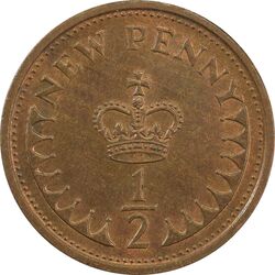 سکه 1/2 پنی 1977 الیزابت دوم - AU58 - انگلستان