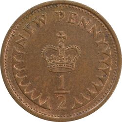 سکه 1/2 پنی 1979 الیزابت دوم - AU58 - انگلستان