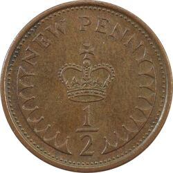 سکه 1/2 پنی 1979 الیزابت دوم - AU50 - انگلستان