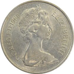 سکه 10 پنس 1968 الیزابت دوم - AU58 - انگلستان
