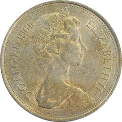 سکه 10 پنس 1968 الیزابت دوم - AU55 - انگلستان