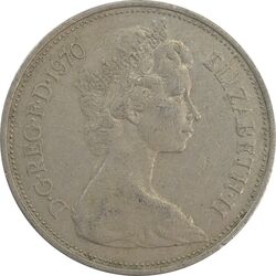 سکه 10 پنس 1970 الیزابت دوم - EF45 - انگلستان