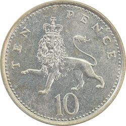 سکه 10 پنس 1992 الیزابت دوم - AU53 - انگلستان