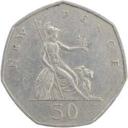 سکه 50 پنس 1969 الیزابت دوم - EF45 - انگلستان