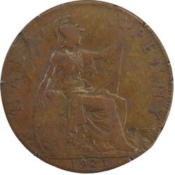 سکه 1/2 پنی 1921 جرج پنجم - F - انگلستان